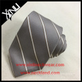 Cadeaux pour les hommes Anniversaire Soie rayé Solid Grey Neck Tie